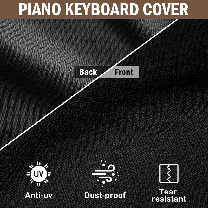 GOGHOST Piano Keyboard Dust Cover 61 Keys, Digital Electronic Piano Keyboard Covers, Thickening Full Covering Soft and Premium Surface, Essential Accessories to Protect Your Music Piano - Image 4
